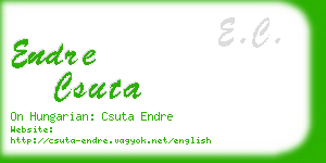 endre csuta business card